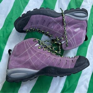 ASOLO women’s hiking approach boots purple suede